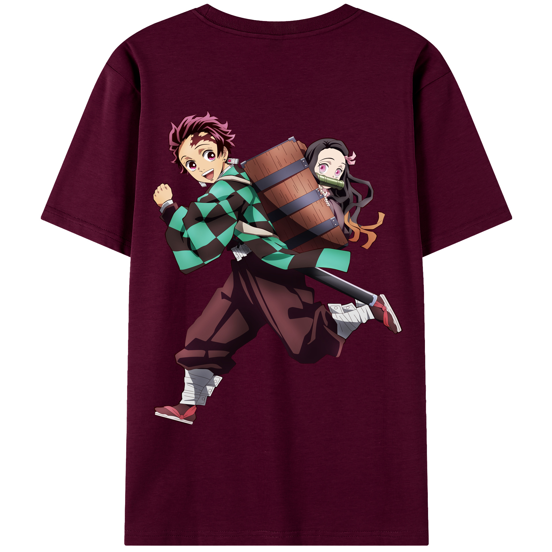 （画像用） 鬼滅の刃 竈門 炭治郎／かまど たんじろう Kamado Tanjirou レディース半袖Tシャツ(バックプリント)
